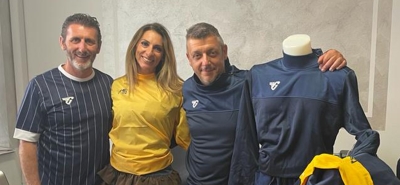 Roberto Virardi, Arianna Silato e Denis Militello con il materiale Frankie Garage