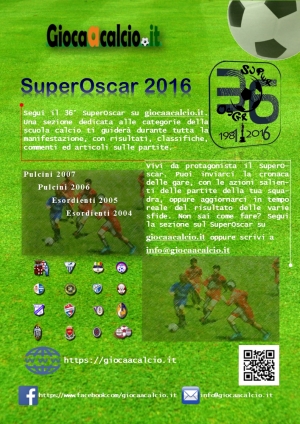 36° Super Oscar 2016: Speciale Scuola Calcio
