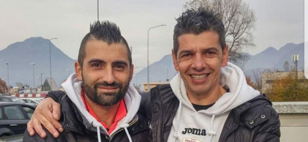 Ivan Sottini (a destra) in una foto d&#039;archivio con Manolo Giampaolo ai tempi della Juve Domo 