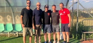 Alessandro Froio con i tecnici Birtolo, Franceschi, Bragato e Falieres