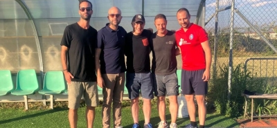 Alessandro Froio con i tecnici Birtolo, Franceschi, Bragato e Falieres